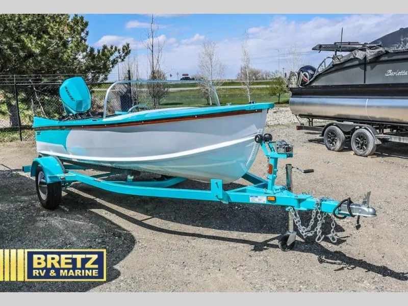 Slide: The Image of 2025 Starcraft 57 SKI CHAMP boat on trailer at Bretz RV & Marine dealership. - 1