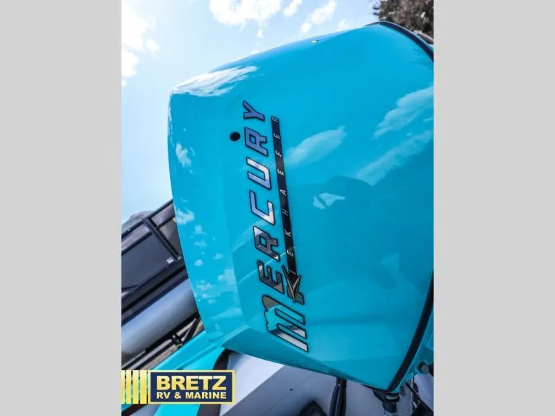Slide: The Image of Turquoise Mercury outboard motor on Starcraft 57 SKI CHAMP, 2025 model, Bretz RV & Marine. - 19