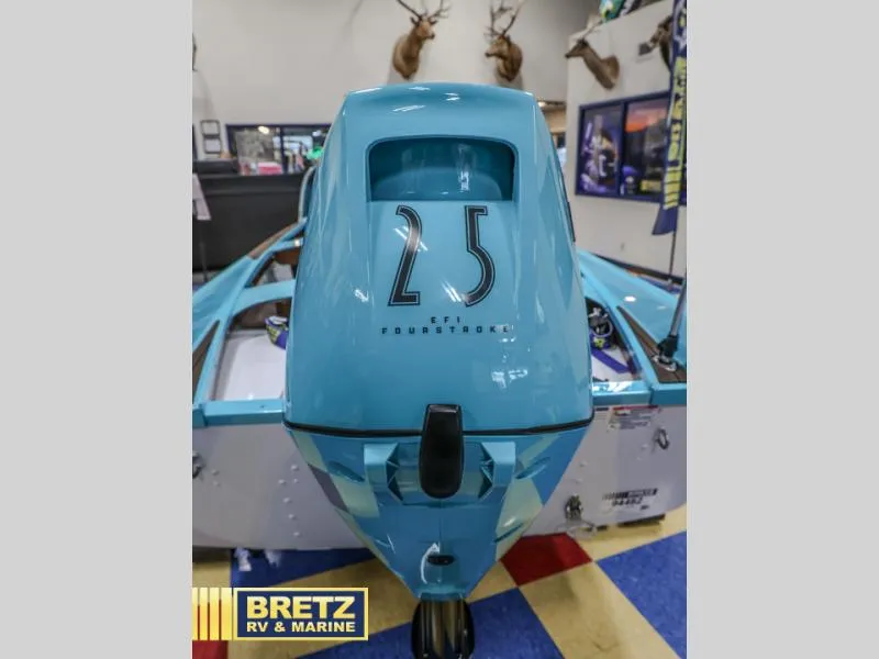 Slide: The Image of 2025 Starcraft 57 SKI CHAMP boat with 25 EFI FourStroke engine, displayed at Bretz RV & Marine. - 20