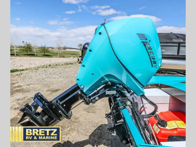 Slide: The Image of 2025 Starcraft 57 SKI CHAMP with Mercury outboard motor, displayed at Bretz RV & Marine. - 21