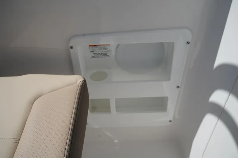 Slide: The Image of 2025 Edgewater 248 CX boat logo on sleek white surface. - 19