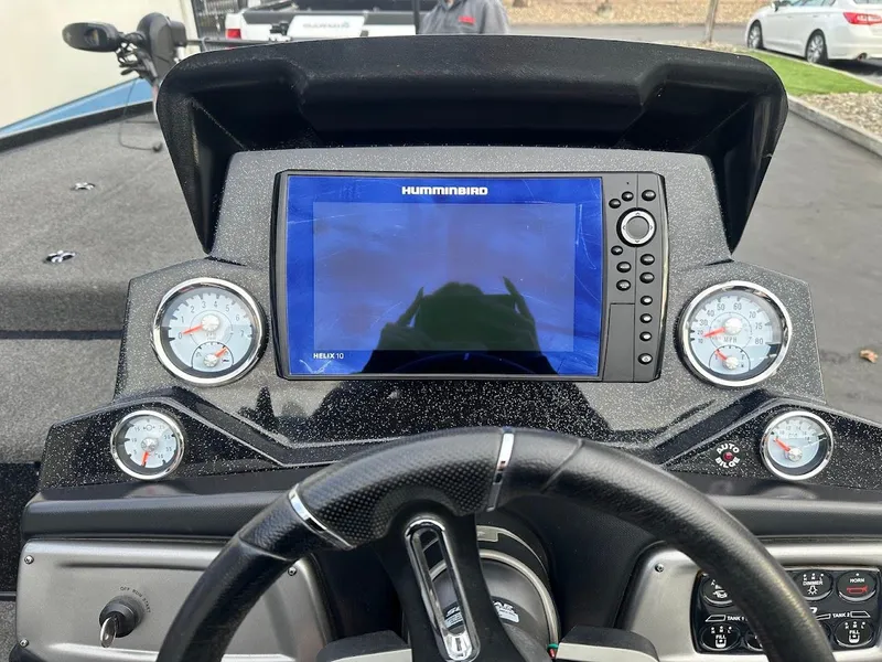 Slide: The Image of Dashboard of 2021 Nitro Z20 Pro boat with Humminbird display and gauges. - 14