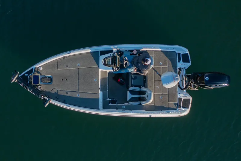 Slide: The Image of Overhead view of a 2017 Phoenix 618 Pro boat on water. - 4