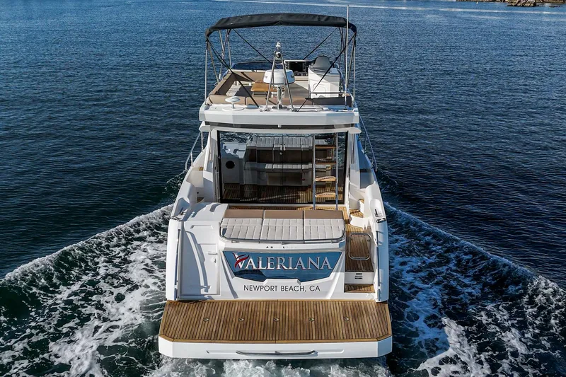 Slide: The Image of Luxury Absolute 45 FLY yacht cruising in open water, 2019 model. - 20