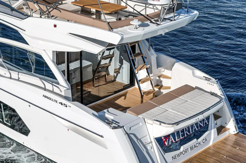 Slide: The Image of Luxury 2019 Absolute 45 FLY yacht cruising in Newport Beach waters. - 33