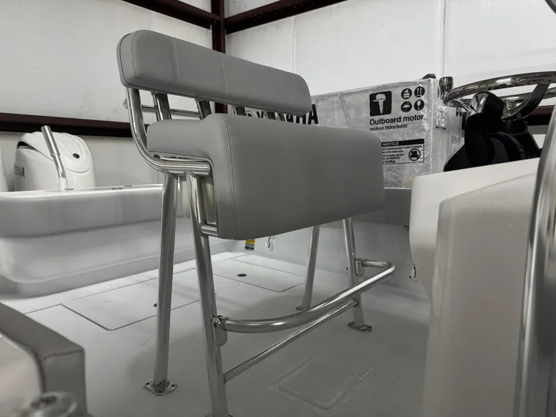 Slide: The Image of Contender 25 Tournament 2025 boat interior with sleek seating and modern design. - 16