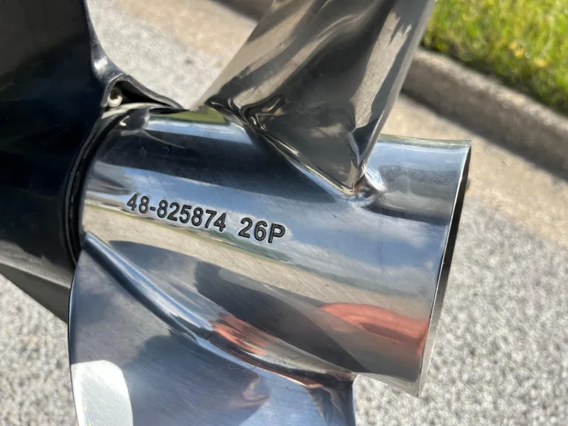 Slide: The Image of Mercury Marine Tempest Plus propeller on 2013 Ranger Z520C boat. - 10