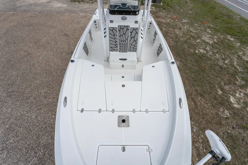 Slide: The Image of 2021 Wellcraft 221 Bay boat, aerial view of spacious deck and console. - 29