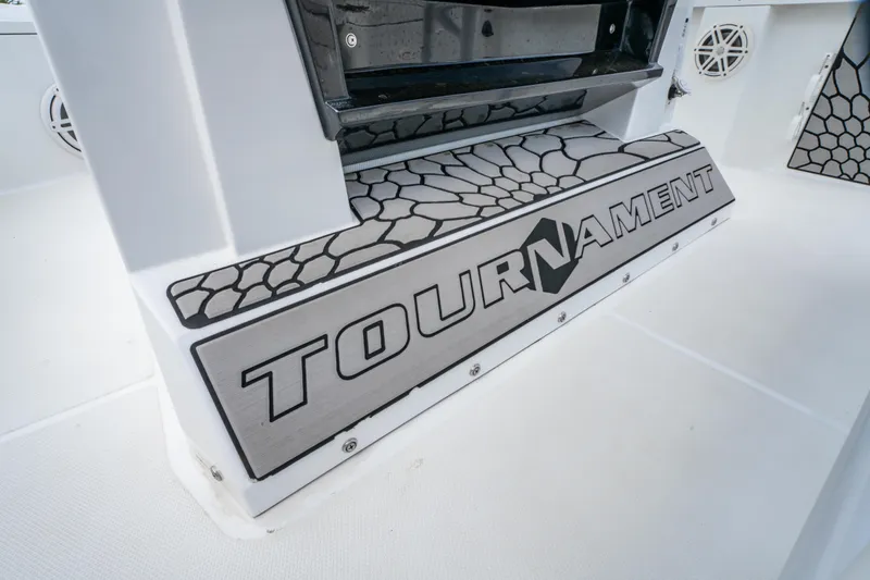 Slide: The Image of 2021 Wellcraft 221 Bay boat interior with "Tournament" design detail. - 32