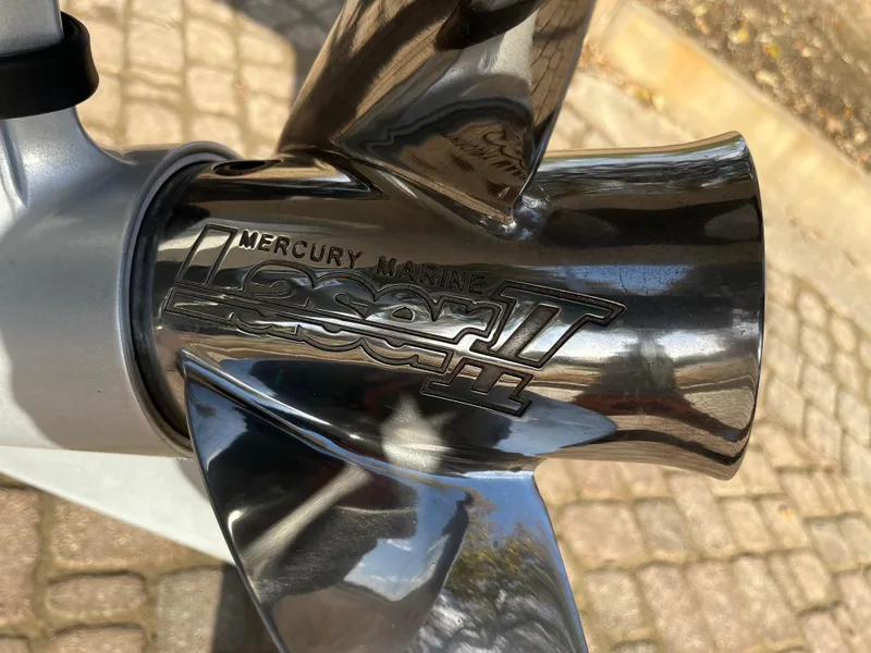 Slide: The Image of Mercury Marine Laser II propeller on a 2021 Ranger VS1782 WT boat. - 16