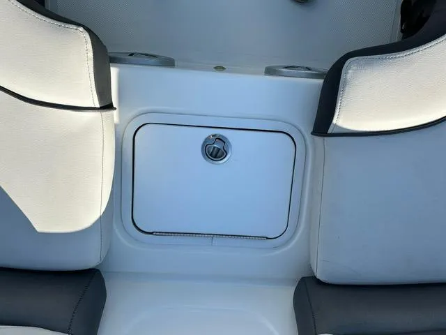 Slide: The Image of 2018 Godfrey Hurricane 217SD boat seating with storage compartment. - 10