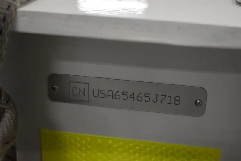 Slide: The Image of VIN plate on 2018 Mercury 460 Ocean Runner Rib Inflatable boat. - 26