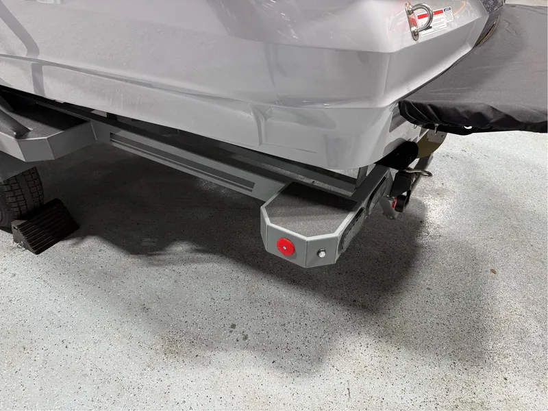 Slide: The Image of 2025 MasterCraft ProStar boat trailer detail in a garage setting. - 11