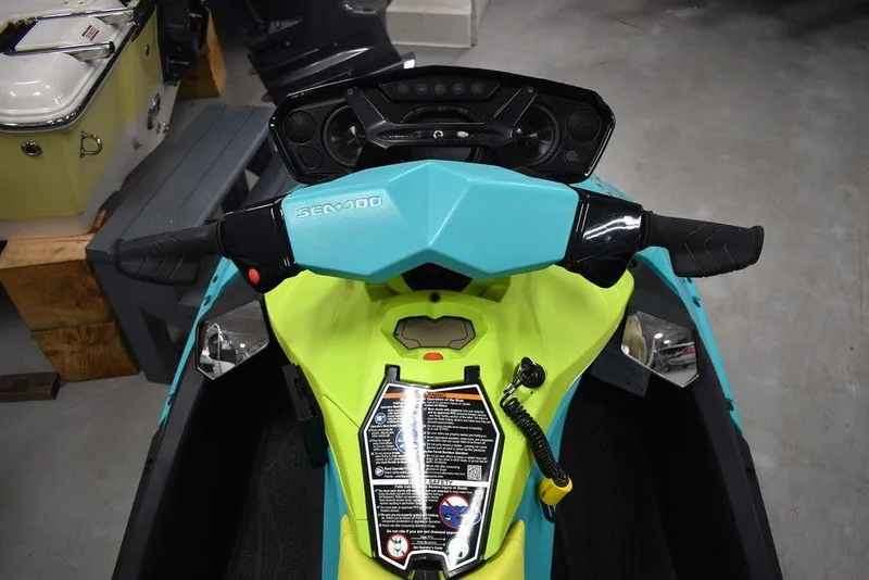 Slide: The Image of 2022 Sea-Doo Spark® 3-up Rotax® 900 ACE™ dashboard and handlebars, featuring iBR with Audio. - 11