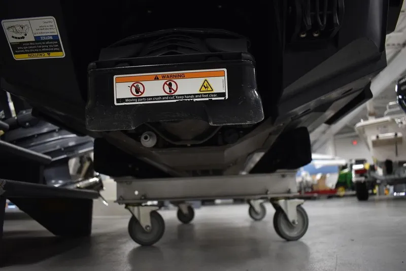 Slide: The Image of 2022 Sea-Doo Spark® 3-up Rotax® 900 ACE™ on a wheeled stand in a showroom. - 28