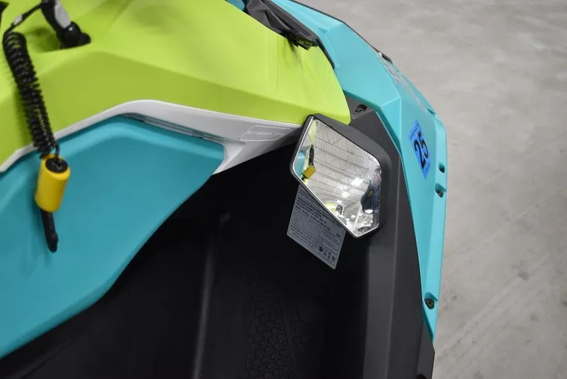 Slide: The Image of 2022 Sea-Doo Spark 3-up Rotax 900 ACE, close-up of vibrant design and features. - 32