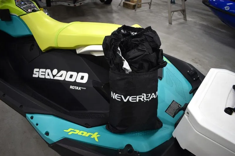 Slide: The Image of 2022 Sea-Doo Spark 3-up Rotax 900 ACE with Neverland bag on seat. - 35