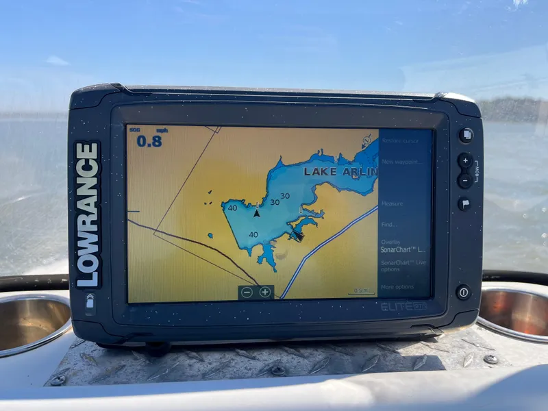 Slide: The Image of Lowrance GPS displaying Lake Arlin map on a 2012 NauticStar 1810 boat. - 50