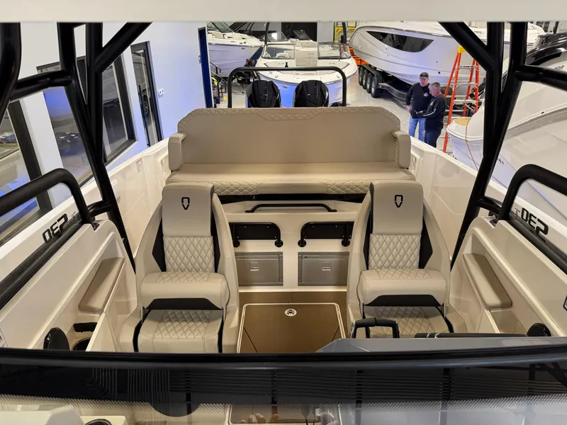 Slide: The Image of Interior of 2025 Navan S30 boat with luxurious seating and modern design. - 45