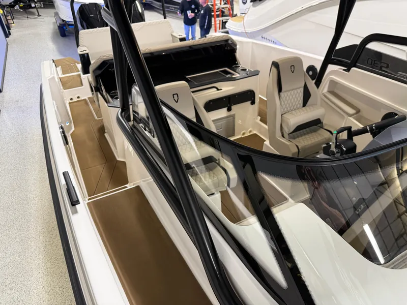 Slide: The Image of 2025 Navan S30 boat interior with modern seating and sleek design. - 53