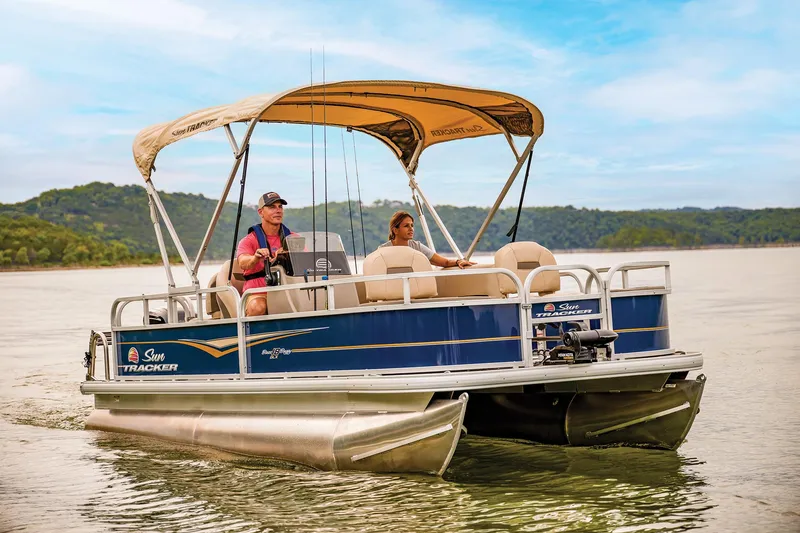 Slide: The Image of Manufacturer Provided Image: Bass Buggy 18 DLX Fishing Pontoon - 76