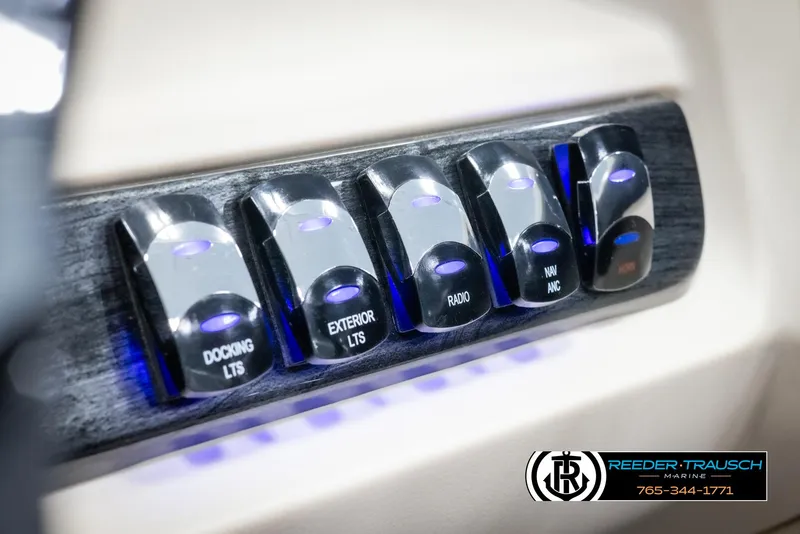 Slide: The Image of Control panel of 2025 Avalon LSZ VRB with illuminated switches. - 36