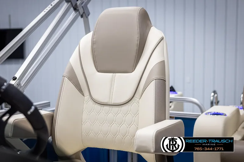 Slide: The Image of Luxury seating in 2025 Avalon LSZ VRB boat, featuring elegant design and premium materials. - 38