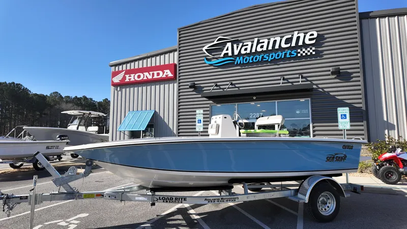 The Image of 2025 Carolina Skiff EV180 Sea Skiff displayed at Avalanche Motorsports dealership. - 1