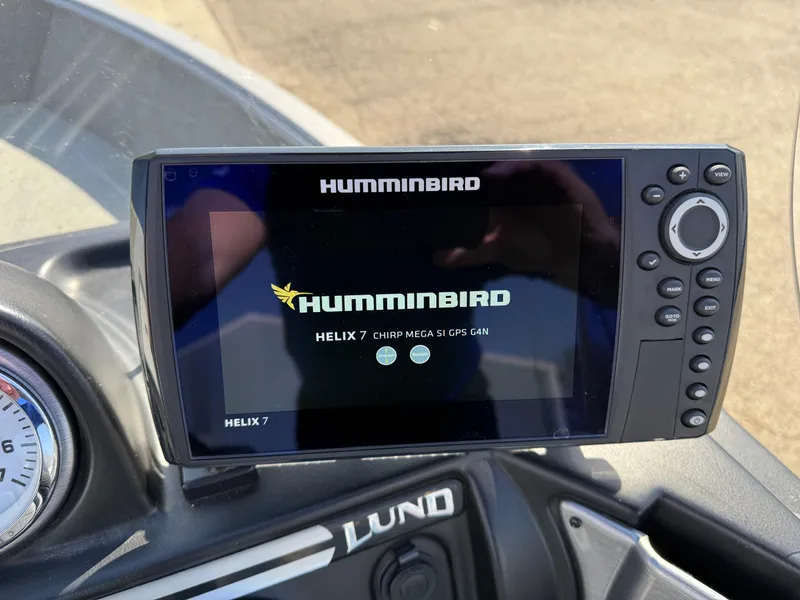 Slide: The Image of Humminbird Helix 7 fish finder on 2017 Lund 1650 Rebel XS SS boat dashboard. - 23