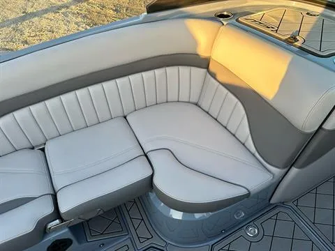 Slide: The Image of Luxurious seating in 2025 MB B52 25 Alpha boat, featuring elegant upholstery and modern design. - 26