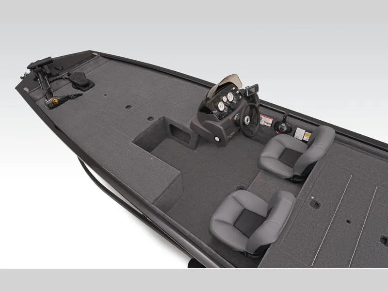 Slide: The Image of 2025 Pro 170 boat interior with dual seats and steering console. - 4