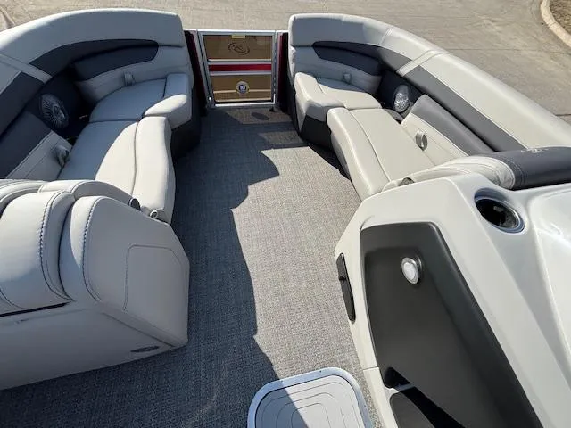 Slide: The Image of 2025 Barletta Cabrio 22QC interior with spacious seating and modern design. - 3
