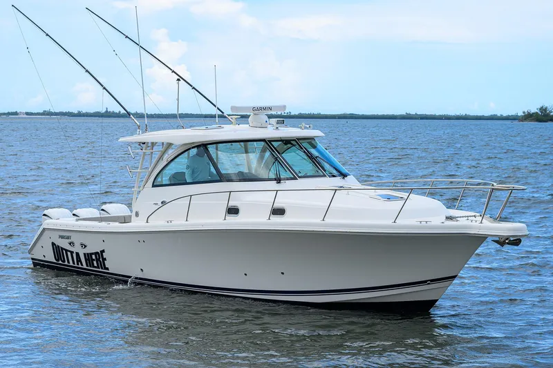 Slide: The Image of Pursuit 38 OUTTA HERE - Starboard Bow Profile - 35
