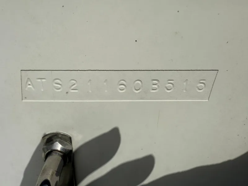 Slide: The Image of Hull identification number on 2015 Atlas Boat Works Pompano 23. - 36