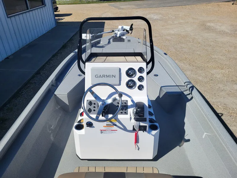 Slide: The Image of 2025 Vexus ACX 2000 boat dashboard with Garmin navigation system. - 14