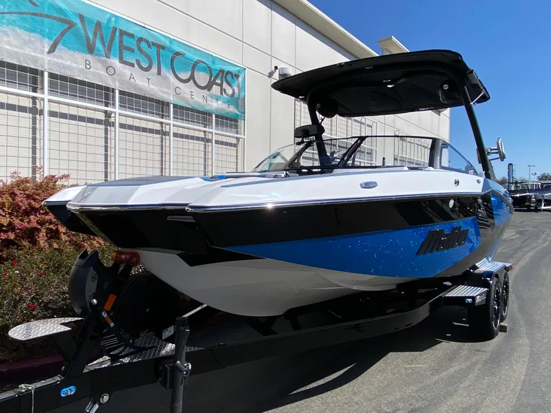 Slide: The Image of 2025 Malibu Wakesetter 23 MXZ boat displayed at West Coast Boat Center. - 3