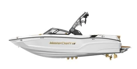 The Image of 2025 MasterCraft XT22 boat, sleek white design with modern features. - 0