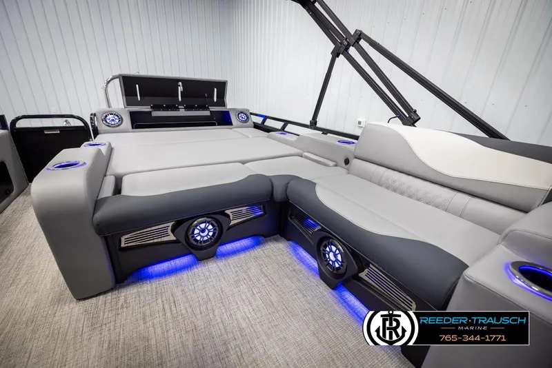 Slide: The Image of Luxurious interior of 2025 Avalon LSZ Vrl with modern seating and ambient lighting. - 27