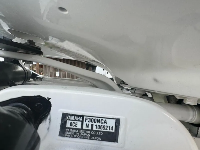 Slide: The Image of Yamaha F300NCA engine on 2020 Regulator 26XO boat, close-up view. - 20