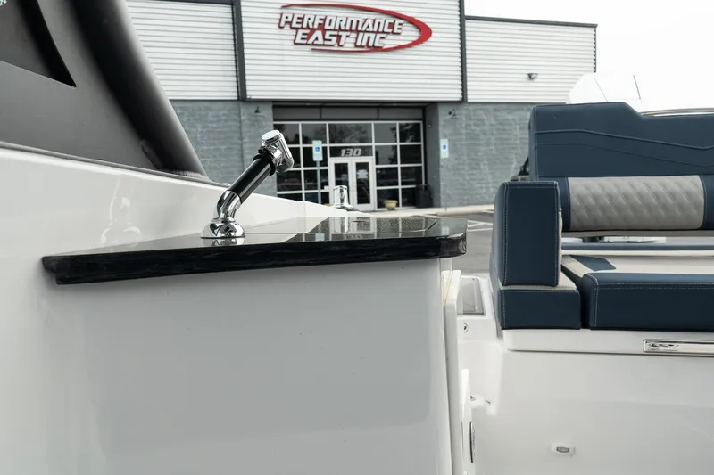 Slide: The Image of 2025 Monterey Elite 27 OB boat detail at Performance East Inc. dealership. - 18