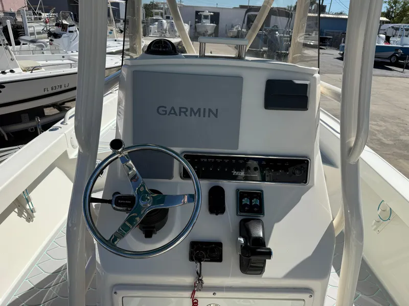 Slide: The Image of 2018 Pathfinder 2600 TRS boat console with Garmin navigation system. - 12
