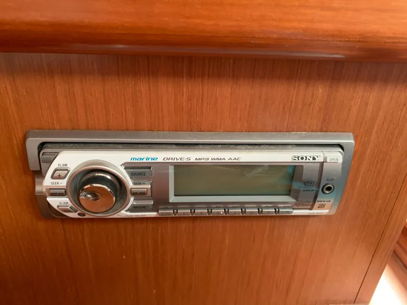 Slide: The Image of Marine stereo system on 2010 Beneteau Oceanis 31 yacht interior. - 35