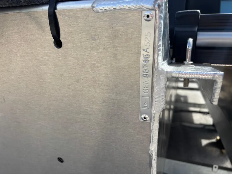 Slide: The Image of Close-up of SunCatcher Fusion 324RC 2025 metal component with serial number. - 24