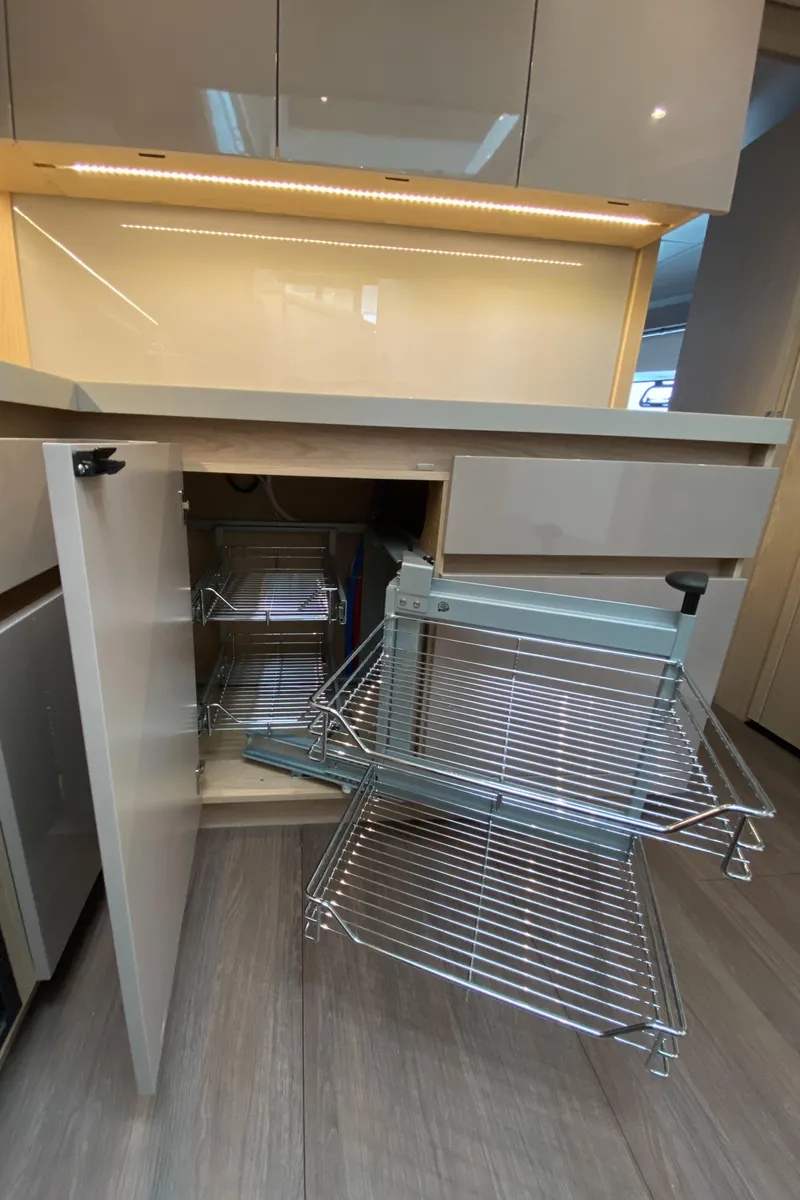 Slide: The Image of Modern kitchen storage in 2020 Beneteau Gran Turismo 50 Sportfly yacht. - 27
