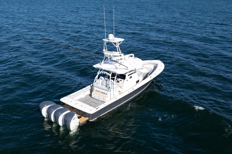 Slide: The Image of Regulator 41 NASTY HOOK II - Starboard Aft Aerial Profile - 24