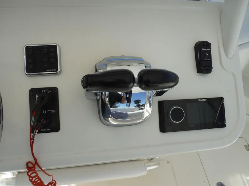 Slide: The Image of Garmin display showing 173 degrees on a 1996 Intrepid 339 Walk Around boat. - 49