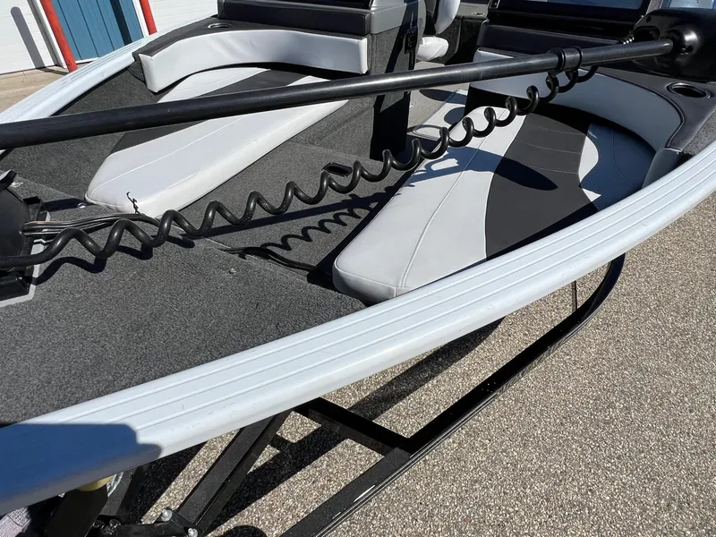 Slide: The Image of 2017 Smoker Craft 172 Ultima Fish n Ski boat interior with seating and fishing equipment. - 16