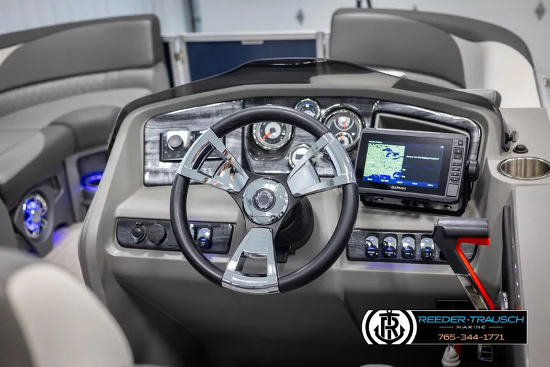 Slide: The Image of 2022 Avalon 2285 LSZ CRB dashboard with steering wheel and navigation system. - 26