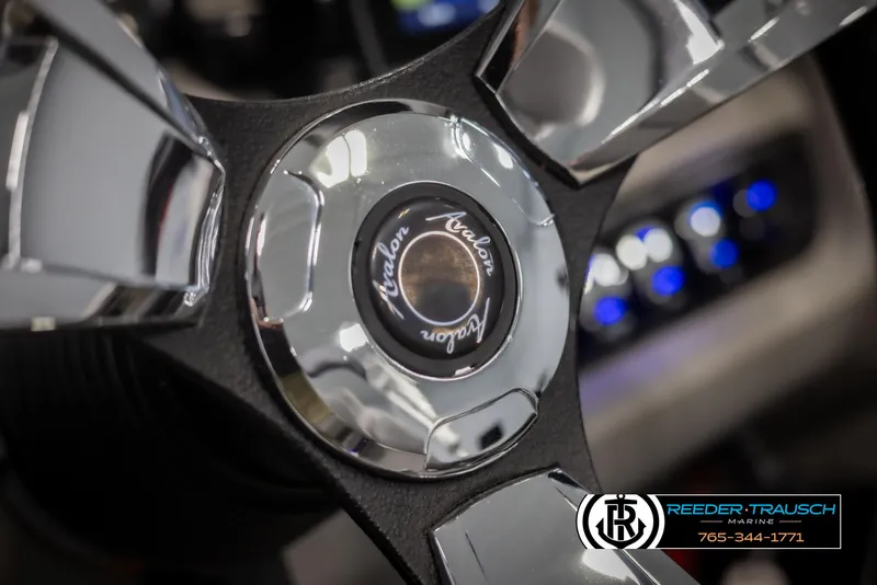 Slide: The Image of Close-up of 2022 Avalon 2285 LSZ CRB steering wheel with chrome details. - 28