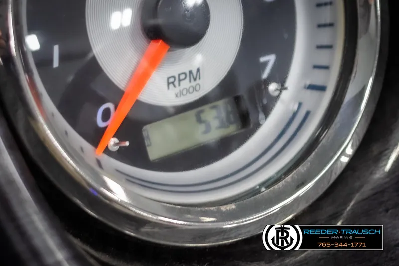 Slide: The Image of Close-up of Avalon 2285 LSZ CRB 2022 RPM gauge showing 5300 RPM. - 32